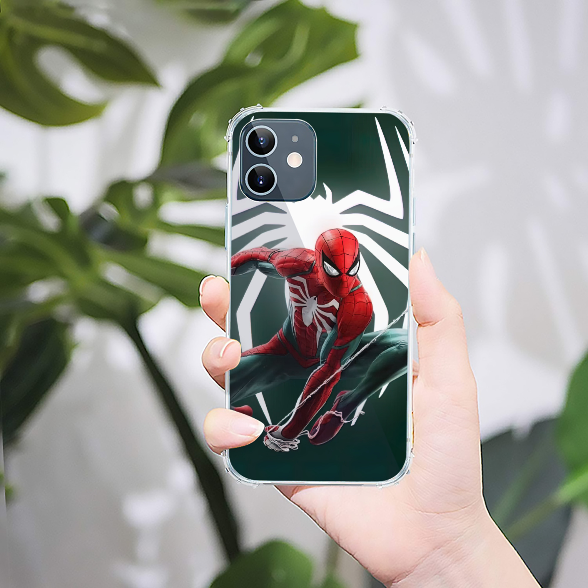 （画像用） Spider Man スパイダーマン 【iPhone 12シリーズ対応】透明スマホケース（クリアソフトケース）